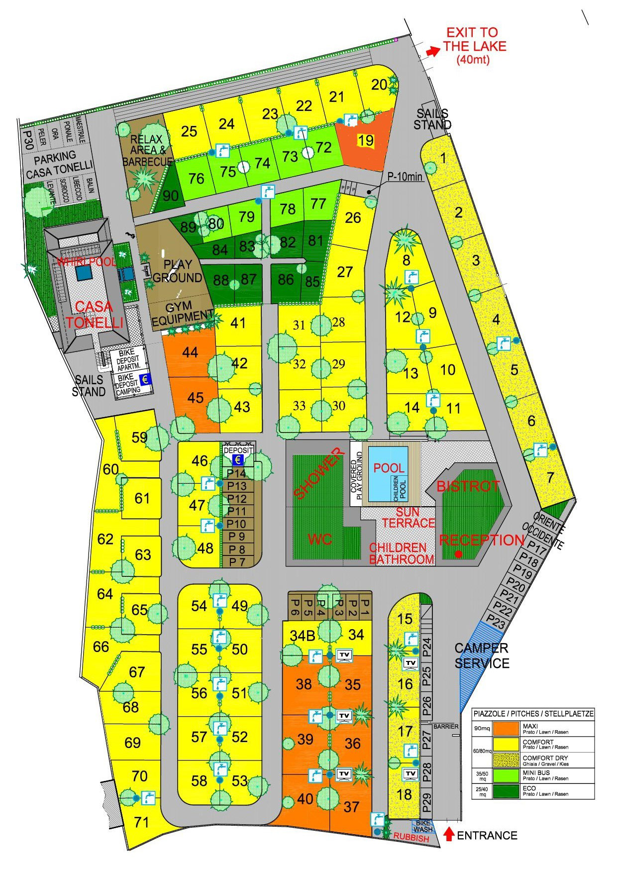 Campingplatze karte- Camping al Porto, Torbole